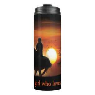 just a girl who loves horses thermal tumbler