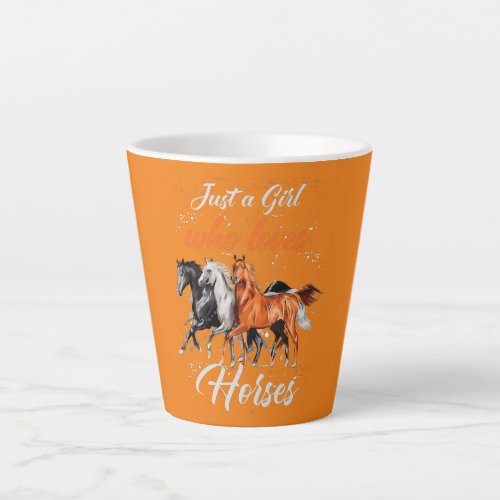 Just a Girl who loves Horses Women Horse Riding  Latte Mug