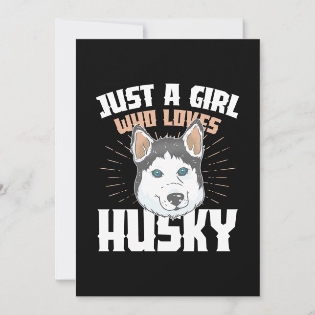 Just A Girl Who Loves Husky Invitation (Front)