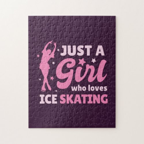 Just A Girl Who Loves Ice Skating Jigsaw Puzzle
