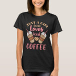 Just a Girl Who Loves Iced Coffee Cold Brew Cute Q T-Shirt