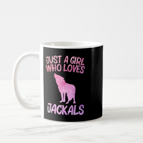 Just A Girl Who Loves Jackals Gift For Women Coyot Coffee Mug