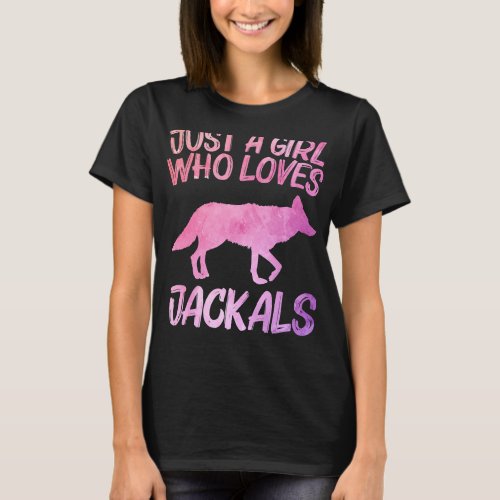 Just A Girl Who Loves Jackals Gift For Women Coyot T_Shirt