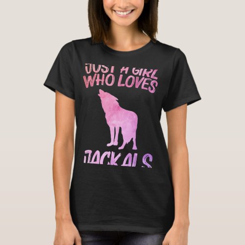 Just A Girl Who Loves Jackals Gift For Women Coyot T_Shirt