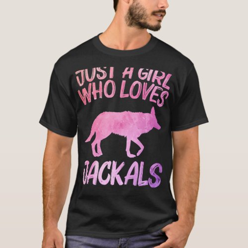 Just A Girl Who Loves Jackals Gift For Women Coyot T_Shirt