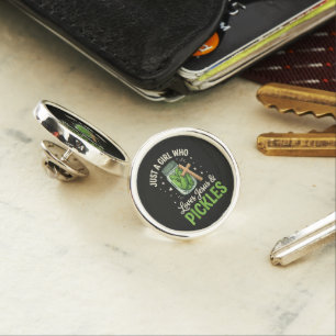 Just A Girl Who Loves Jesus and Pickles Lapel Pin