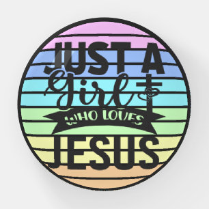 Just A Girl who Loves Jesus Paperweight
