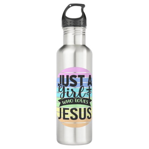 Just A Girl who Loves Jesus Stainless Steel Water Bottle