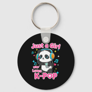 Just A Girl Who Loves K-p Cute Panda  Keychain