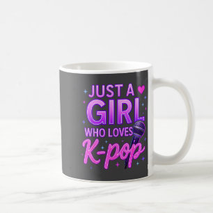 Just A Girl Who Loves K-p Korean Listening Kp Love Coffee Mug