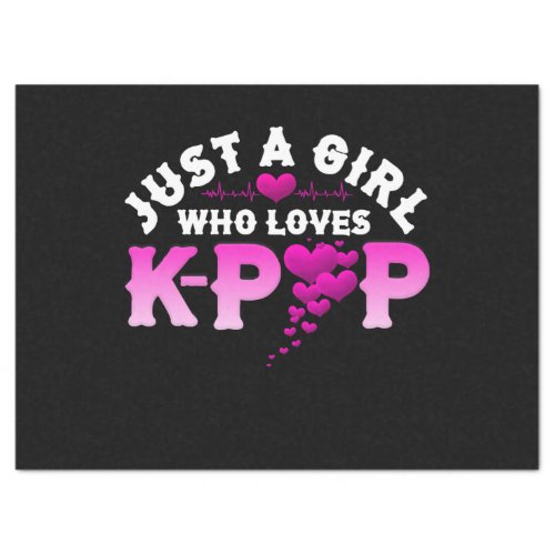 Just A Girl Who Loves K_Pop Finger Heart KPop Tissue Paper