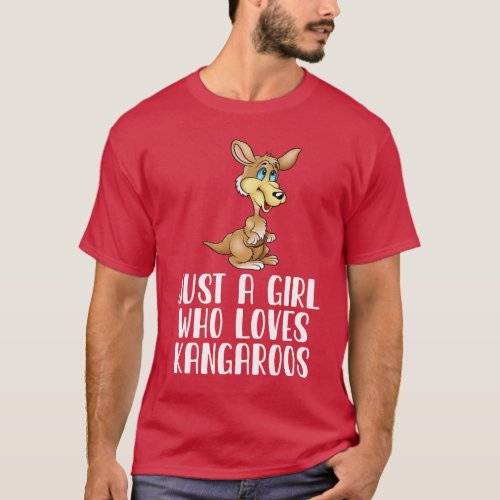 Just A Girl Who Loves Kangaroos T_Shirt