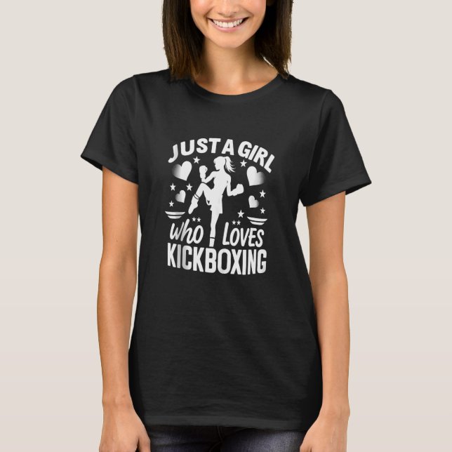 Just A Girl Who Loves Kickboxing Women's Fitness  T-Shirt (Front)