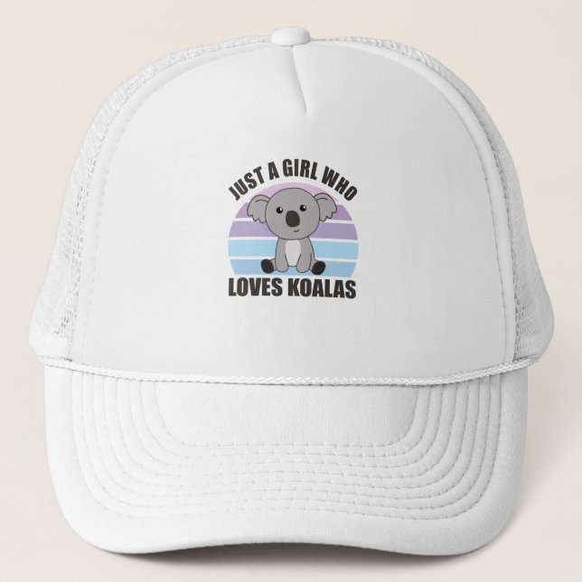 Just A Girl Who Loves Koalas Cute Animals Koala Trucker Hat (Front)