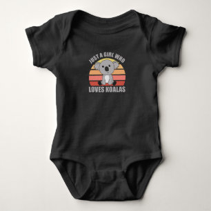Just A Girl Who Loves Koalas Cute Animals Vintage Baby Bodysuit