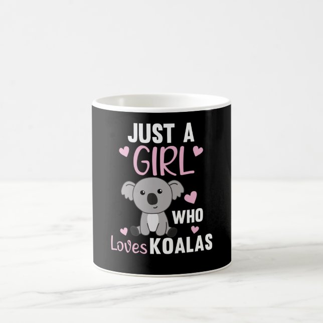 Just A Girl Who Loves Koalas Cute Koala Bear Coffee Mug (Center)