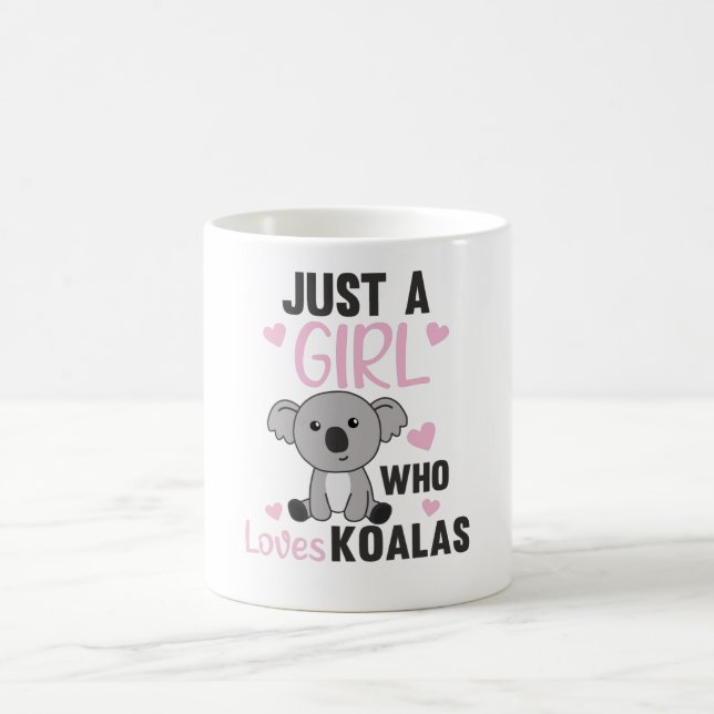 Just A Girl Who Loves Koalas Cute Koala Bear Coffee Mug (Center)