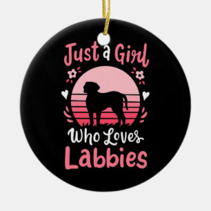 Just A Girl Who Loves Labrador Retriever Ceramic Ornament