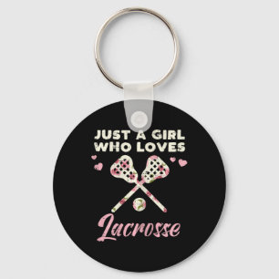 Just A Girl Who Loves Lacrosse Lax Player Goalie G Keychain