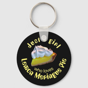 Just a girl who loves lemon meringue pie keychain