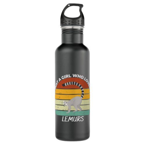 Just a girl who loves lemurs stainless steel water bottle