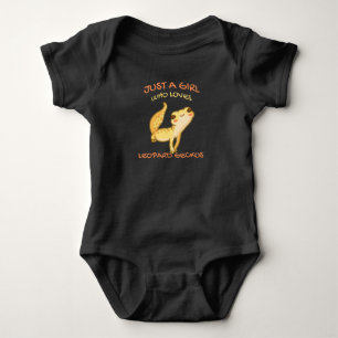 Just A Girl Who Loves Leopard Gecko Gekko Lizard Baby Bodysuit
