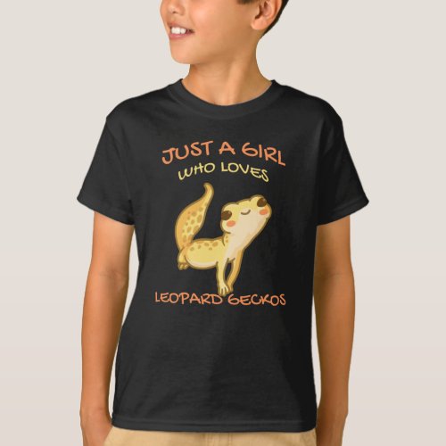 Just A Girl Who Loves Leopard Gecko Gekko Lizard T_Shirt