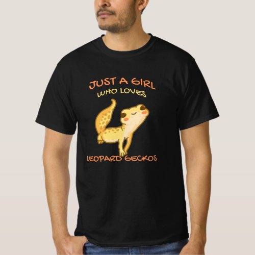 Just A Girl Who Loves Leopard Gecko Gekko Lizard T_Shirt