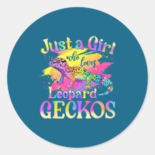 Just A Girl Who Loves Leopard Geckos Classic Round Sticker