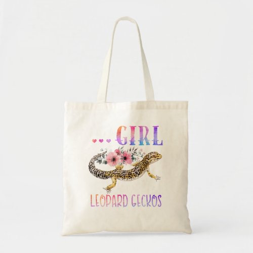 Just A Girl Who Loves Leopard Geckos Shirt Animals Tote Bag