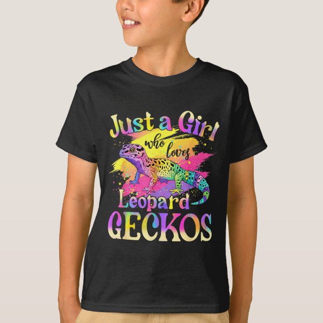 Just A Girl Who Loves Leopard Geckos  T-Shirt (Front)