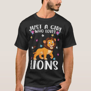 Just A Girl Who Loves Lions Cute Lion T-Shirt