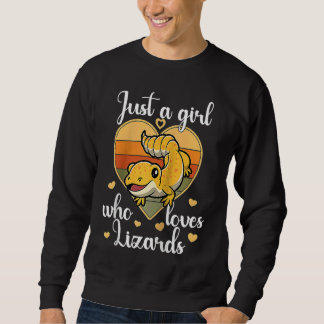 Just A Girl Who Loves Lizards Raglan Baseball Sweatshirt
