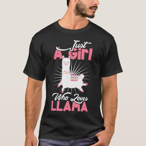 Just A Girl Who Loves Llama Girls And Women T_Shirt
