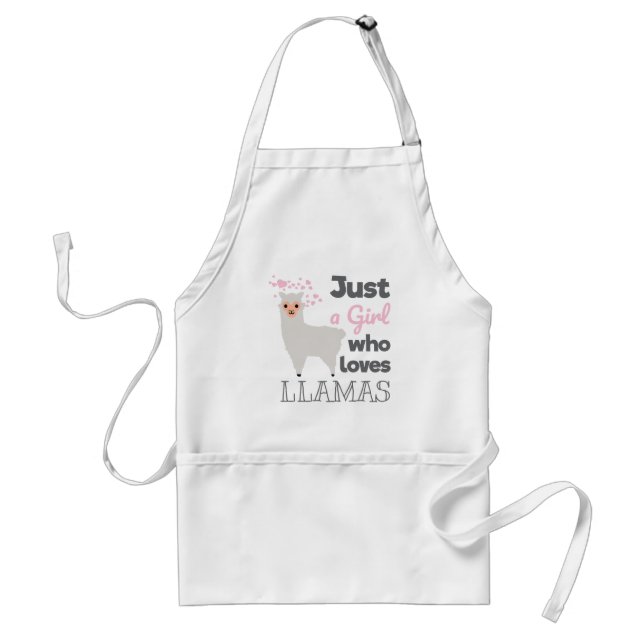 Just A Girl Who Loves Llamas Adult Apron (Front)
