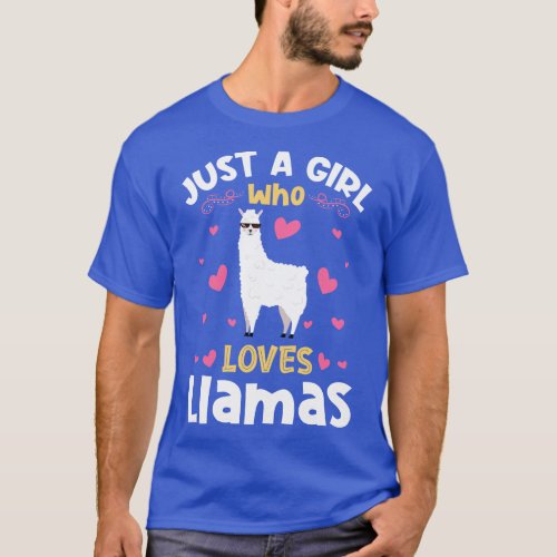 Just a Girl who Loves Llamas Alpacas T_Shirt
