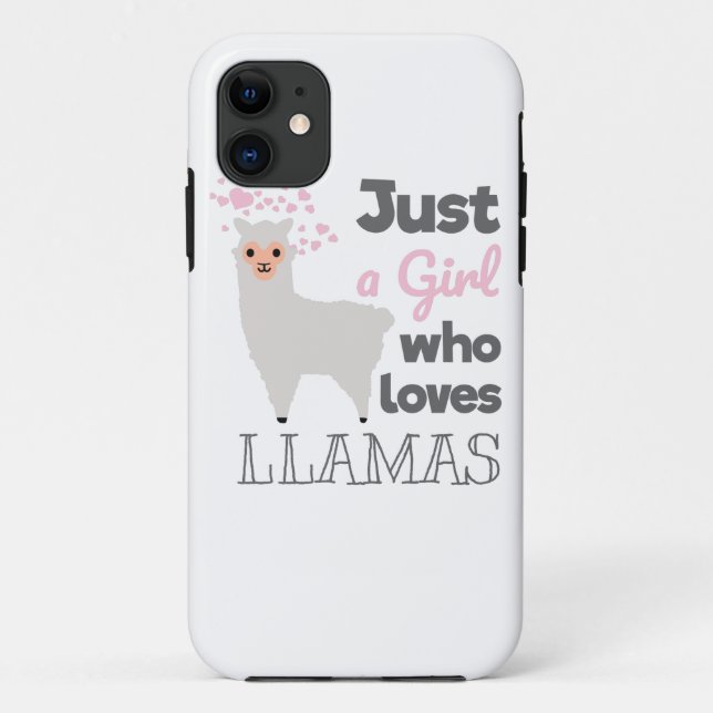 Just A Girl Who Loves Llamas Case-Mate iPhone Case (Back)