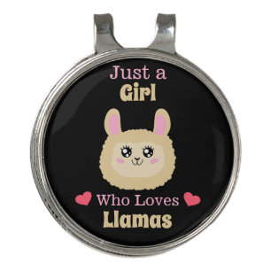 Just A Girl Who Loves Llamas Golf Hat Clip