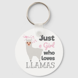 Just A Girl Who Loves Llamas Keychain