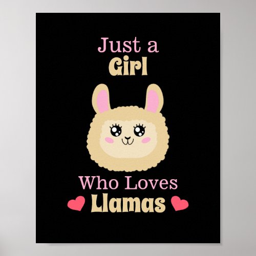 Just A Girl Who Loves Llamas Poster