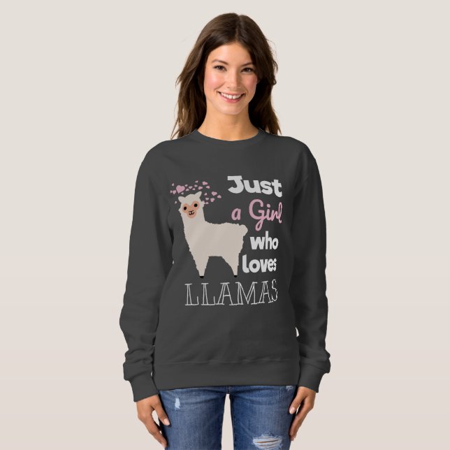 Just A Girl Who Loves Llamas Sweatshirt (Front Full)