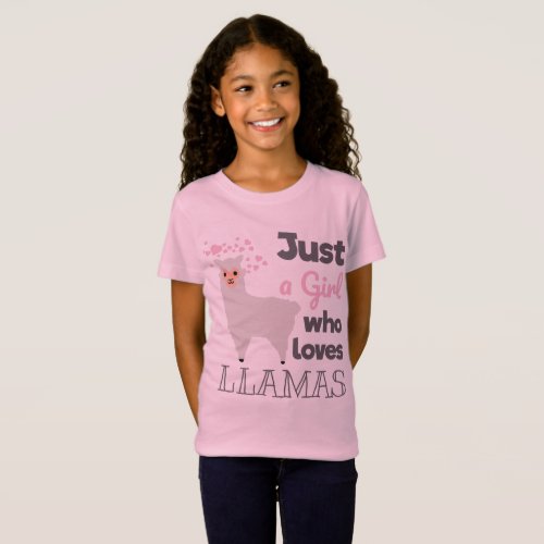 Just A Girl Who Loves Llamas T_Shirt