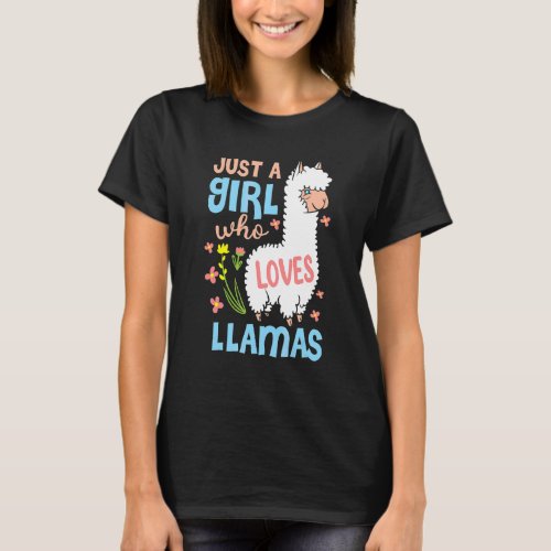 Just A Girl Who Loves Llamas T_Shirt