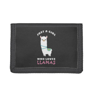 Just a Girl who loves Llamas Tri-fold Wallet