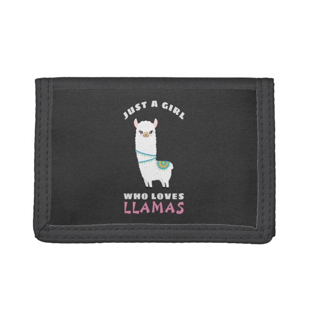 Just a Girl who loves Llamas Trifold Wallet (Front)