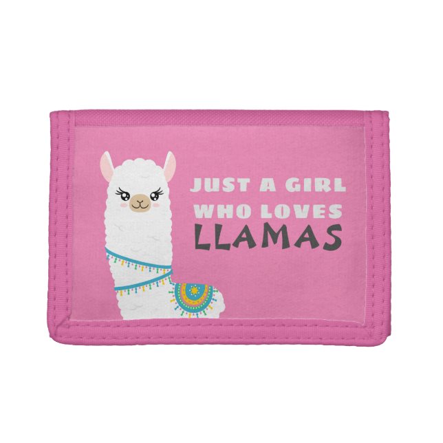 Just a Girl who loves Llamas Trifold Wallet (Front)