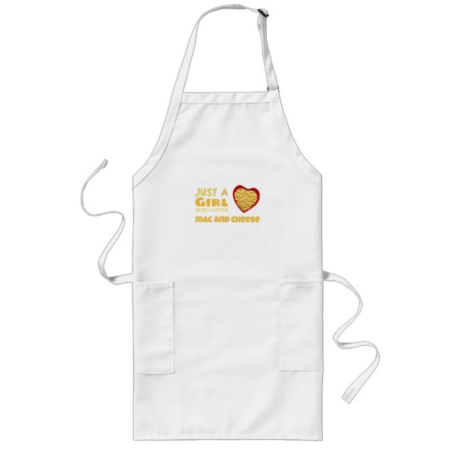 Just a girl who loves mac and cheese long apron (Front)