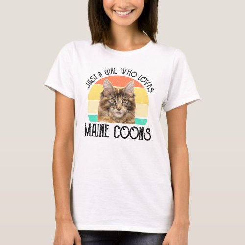 Just A Girl Who Loves Maine Coons T_Shirt