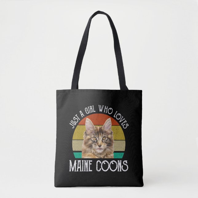 Just A Girl Who Loves Maine Coons Tote Bag (Front)