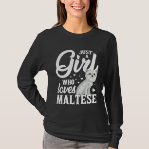 Just a Girl Who Loves Malteses  for Dog  Men Women T-Shirt
